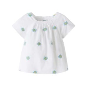 Zara embroidered daisy shirt
